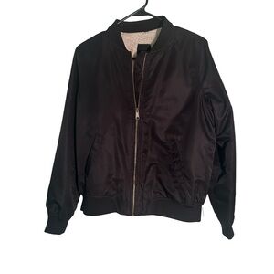 Forever 21 Black Sherpa-Lined Jacket